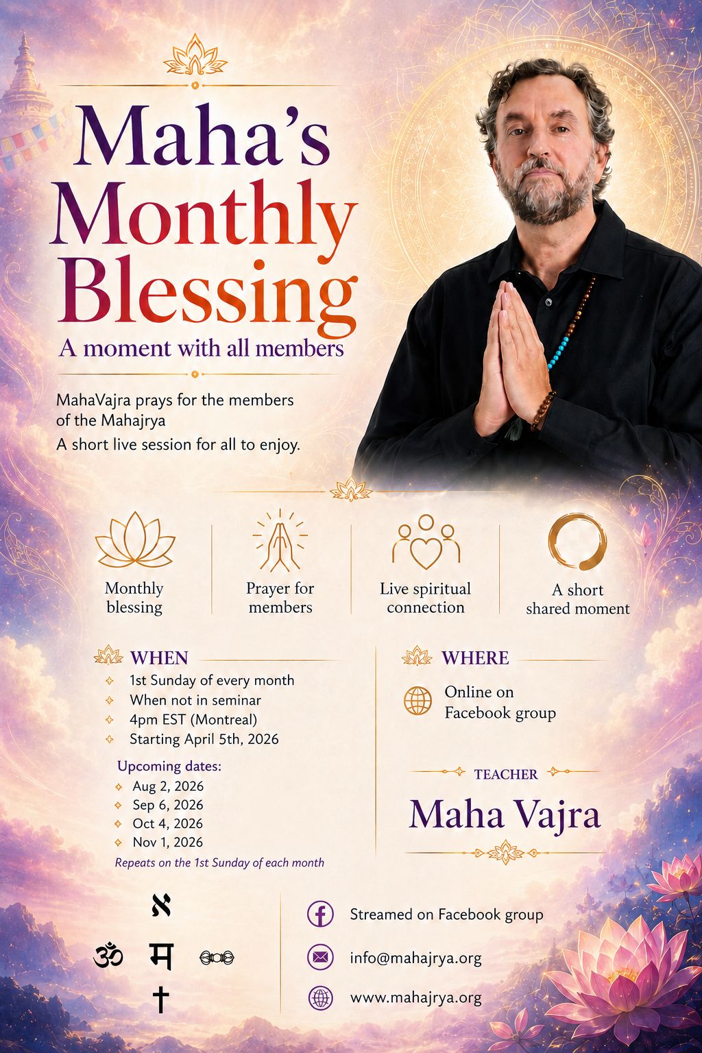 Maha's monthly blessing